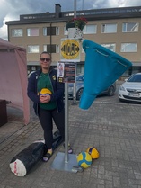 Olimme kesällä iltatorilla seuran pj:n johdolla esittelemässä seuran toimintaa ja passarikorille oli lapsia jonoksi asti innokkaita tulijoita.